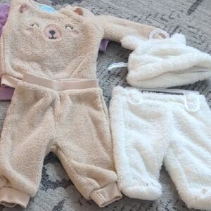 Casual Matching Set in Pink and Purple with Soft Stretchy Fabric